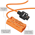 Miniatyrbillede 3 af 5: Flettet kabel af falsk zgcine DT-NPF D-TAP til NPF, CC coupler tilbehør til skærme/LED/mikrofon videolys/trådløs transceiver