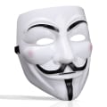 Miniatyrbilde 1 av 5: V for Vendetta-maske, Anonymous Guy Fawkes Halloween-maske - Hacker-maske