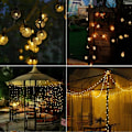 Miniatyrbilde 5 av 5: Solcelle lyslenke - 30 LED Krystall Solcelle Utendørs Innendørs 8 Moduser For Hage, Terrasse, Balkong, Trær, Bryllup, Festival