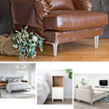 Miniatyrbillede 4 af 5: 10 cm metal sofa ben 4 stk. moderne møbelfødder sofa møbel riser fødder ben DIY møbler udskiftningsfødder til TV-skab sofa skab, sølv