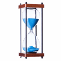 Miniatyrbillede 1 af 3: Stort timeglas 30 minutter, dekorativt træ timeglas, blåt