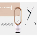 Miniatyrbillede 4 af 5: 16 tommer tårnventilator, bladløs ventilator med 0,5-2 timers timer, komfortabel naturlig køleventilator til hjemmet, kontoret og soveværelset, pi