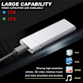 Miniatyrbild 3 av 5: Hårddiskkabinett, M.2 NGFF USB C SSD-kabinett USB3.0 5 Gbps Höghastighetsöverföring USB 3.1 10 Gbps Typ C Metall Extern Hårddiskfodral för Win 7 10
