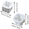 Miniatyrbillede 2 af 5: 2 stk. Silikone 3D Bobleform Chokolade Fudge Kage Dekoration Form Lysfremstillingsform
