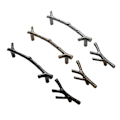 Miniatyrbild 3 av 3: 2 st dörrhandtag, dendritiskt möbelhandtag, T-bar handtag för trädgårdsdörr i trä (svart, dendritiskt) eller hålavstånd 96 mm
