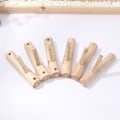 Miniatyrbillede 2 af 4: Pakke med 4 trægrensvægskroge, vægmonterede træknager, rustikke dekorative klæbelige kroge, nøgleholder, håndklædestang, (bredde 2,5 cm-3 cm)