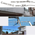 Miniatyrbillede 5 af 5: M6 Krog  Øje / C til o spændebøjle 304 Rustfrit stål, hardware kit til Wire Rope spænding Heavy Duty, til Solskærm, teltinstallation, anti - rust,
