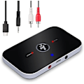 Miniatyrbillede 1 af 5: Bluetooth-adaptermodtager, Bluetooth-sendermodtager 5.0-sender Bluetooth-lydmodtager 2 i 1 med 3,5 mm lydoutput RCA-lyd Bluetoot