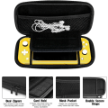 Miniatyrbillede 5 af 5: (Sort) 1 stk. Nintendo Switch Lite-etui, hardcase til Nintendo Switch Lite-konsol, inklusive 8 spilkassetter, JoyCon og andet tilbehør.