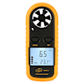 Miniatyrbild 1 av 5: Mini digital anemometer vindhastighetsmätare med skyddande skal för mätning av vindhastighet temperatur och max/min/ström, mini anemometer för Sai