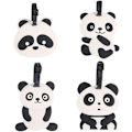 Pikkukuva 1 / 5: 4 kpl matkalaukkutagia, ihanat panda-matkalaukkutagit matkalaukuille, matkatunniste, matkatarvikkeet, nimi, osoite, puhelinnumero, matkamuistot miehille/naisille