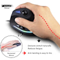 Miniatyrbillede 4 af 5: Mus, Ergonomisk USB-kablet vertikal mus med [5 D Rocker] [10000 DPI] [11 programmerbare knapper], RGB Gaming Mus til Gamer/PC/Laptop/Computer