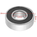 Miniatyrbillede 5 af 5: 10 stk. Holdbare stålkuglelejer Multi-purpose Holdbare forseglede dybsporede 6001-2RS kuglelejer (12x28x8mm)
