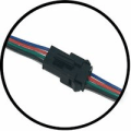 Miniatyrbillede 3 af 4: 20 par 4-bens SM JST-kabel, han til hun EL-kabel LED-strip-stik