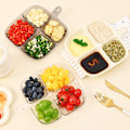 Miniatyrbilde 2 av 5: Delbar serveringsfat for forretter, fruktfat, gjenbrukbar, multifunksjonell krydderrett