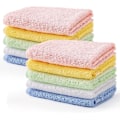 Miniatyrbillede 1 af 4: 10 stk. Babyhåndklæder Håndklæder Bambusfiber Ansigtsvådservietter 25*25 Cm Børnehåndklæder Flerfarvede Badehåndklæder Køkkenhåndklæder
