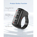 Miniatyrbillede 2 af 4: Bluetooth Scroll Ring Genopladelig Trådløs Kamera Fjernbetjening (Sort)