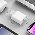 Miniatyrbilde 2 av 5: USB C Lader, 20W Hurtigladeplugg, Egnet for iPhone 16/16 Pro/16 Pro Max/16 Plus/15/14/13/12/11/SE 2020/X/XS, Pad Pro, Airpods, Galaxy, Pixel,