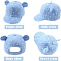 Miniatyrbilde 2 av 5: Bomull Baby Cap for Girl Boy Child Solhatt Justerbar Cap Vår Sommer Høst 6 til 24 måneder