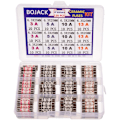 Miniatyrbillede 1 af 5: 4 Værdier 120 Stykker 3 5 10 13 A Ampere 240 V Volt Hohold Sector F 6.3x25 mm 0.25x1 tomme BS1362 Keramisk rørpatron med fs sortimentssæt