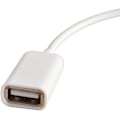 Miniatyrbillede 4 af 5: 2 stk. AUX til USB 3,5 mm han Aux Audio Jack Stik til USB 2.0 hun Konverter Kabel Ledning til Bil Hvid af (Bil Har Behov for MP3 Dekode Funktion)