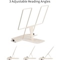 Miniatyrbilde 3 av 5: Lesestativ med metallhåndtak, multifunksjonell, justerbar, for skrivebord, bøker, magasiner, iPad, kokebok, notater, kontor, skole, avhandling, studentpris