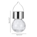 Miniatyrbilde 2 av 5: 1 pakke solcelledrevne utendørslys, - Sprekkede glass solcelledrevne lys utendørs vanntett for hage, gårdsplass, gjerde, trær (fargerike)