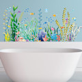 Miniatyrbillede 4 af 5: Anti-kollisions Iris Have Blomster Vindue Stickers Glas Stickers Non-Stick Stickers Vindue Dør Badeværelse Dekaler 60x30cmx2stk