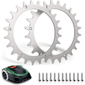 Miniatyrbillede 1 af 5: Rustfri Stål Pigge, 2 STK Pigge til Bosch Indego Xs 300 M700 S 500 M+700 S+500 med 12 M4 Fladhovedskruer Trækkraftforbedring til Robotplæneklipper