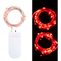 Miniatyrbillede 2 af 5: Abatterie lyskæder leveres uden batterier, 1 meter bærbar 10 LED rødt lys