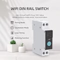 Miniatyrbild 2 av 5: Eosnow DIN-skena Strömbrytare, Smart WIFI-brytare, Mobiltelefon Fjärrkontroll, 3 Tidsinställningslägen, för Hushållsapparater, 40A