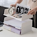 Miniatyrbilde 3 av 4: Kurver med postorganisator, stablebare kontor - Plast kontorbakke - Papirholder - Dokumentkurver