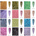 Miniatyrbild 5 av 5: 12 färger glitter nagelglitter super gnistrande spegel krom effekt nagelpigment pulver semester smink dekorativa paljetter