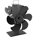 Pikkukuva 1 / 5: Ympäristöystävällinen liesituuletin, 6-lapainen puukamiinan tuuletin, hiljainen alumiiniseos, automaattinen käynnistys, 1400 RPM tuulennopeus, korkean lämpötilan kestävä