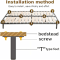 Miniatyrbilde 3 av 5: Justerbare, uttrekkbare og robuste sengeben for sengeramme, metallstøtteben, egnet for skap, sofa, seng, reservedeler 17,8 cm til 33 cm