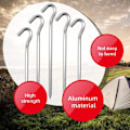 Miniatyrbilde 4 av 5: 14 stk teltplugger, 18 cm metall teltkroker, lette teltplugger i aluminiumslegering, harde gulvplugger, hageplugger for campingturer