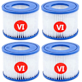 Miniatyrbillede 2 af 4: Udskiftningsfilterpatroner til Bestway VI, til Lay-Z-Spa Miami, til Coleman SaluSpa filtre 90352E Poolfilter (pakke med 4)