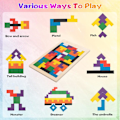 Miniatyrbild 3 av 4: 1 st Tetris Pussel Montessori Geometriska Pussel Hjärnspel Block Lekar Utbildande Leksaker För 3-8 Åringar