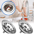 Miniatyrbild 4 av 5: Diskpropp i rostfritt stål - 79 mm - Universell diskpropp - Diskpropp/handfat - Diskpropp för kök (2-pack)
