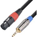 Miniatyrbillede 2 af 5: XLR Jack 3,5 mm kabel, hun XLR mikrofonkabel til 3,5 mm mini jack til videokameraer, digitale spejlreflekskameraer, computeroptagelsesenhed osv. - 1 m
