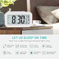 Miniatyrbild 5 av 5: Uppgraderad Digital Väckarklocka - 4.3\" LED-Display med Temperatur, Ljuskontroll, Snooze & Kalender (Vit)
