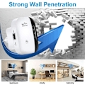 Miniatyrbild 2 av 5: Kraftfull WiFi Repeater 300Mbps Kraftfull WiFi Förstärkare 2.4GHz WiFi Räckviddsförlängare WiFi Repeater Trådlös Extender med Ethernet Port, WiFi Extender WiF