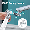 Miniatyrbild 2 av 5: (Silver) 1 st, 360° Swivel Aerator, Swivel Extension Kranförlängare med Stänkskydd, M20 M22 M24 Kök Badrum Aerator