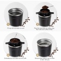 Miniatyrbillede 2 af 5: Hvidt, genanvendeligt kaffefilter i rustfrit stål uden papir til manuel, permanent kaffebrygning, bærbart, højpræcisions 304 rustfrit stål