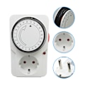 Miniatyrbilde 2 av 4: Programmerbar Timer, Mekanisk Daglig Programmer Inter. 3000 W Indikatorlys. Mekanisk Daglig Programmer Stikkontakt, Hvit Farge, 16A