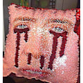 Miniatyrbilde 5 av 5: Sekk putevar Red Big Face Vendbar Pute Emoji Pute