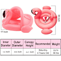 Miniatyrbild 2 av 5: Flamingo Baby Pool Float med Tak, Uppblåsbar Säte Boj Uppblåsbar Barn Pool Spädbarn 6 - 48 Månader Badkar Simbassäng PVC Material (Rosa)