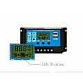 Pikkukuva 4 / 4: Älykäs aurinkopaneelin lataussäädin PWM-aurinkopaneelin lataussäädin, 12V/24V, 30A, LCD-näyttö, kaksois-USB-portti