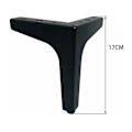 Pikkukuva 3 / 4: Trident-sohvan huonekalujalat Metalliset TV-kaapin sohvapöydän jalat Mattamusta-17cm 4 kpl