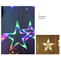 Pikkukuva 3 / 4: Pentagram-juhlavalotähti LED-valoköynnös (valkoinen)